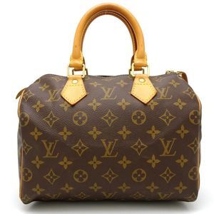 Louis Vuitton Monogram Speedy 25 Handbag Brown